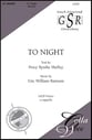 To Night SATB choral sheet music cover